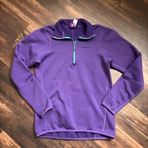 Patagonia Polartec Power Dry 1/2 Zip Pullover Fleece purple size M